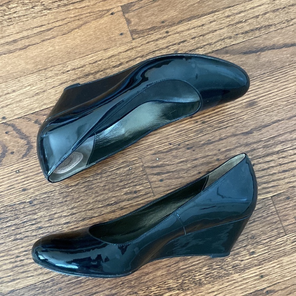 Cole Haan Nike Air patent leather wedge heels